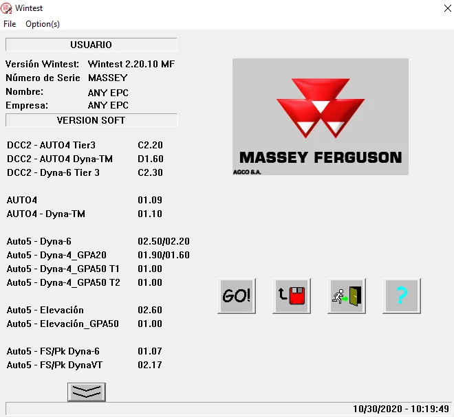 Massey Ferguson WinTest 2.20.10