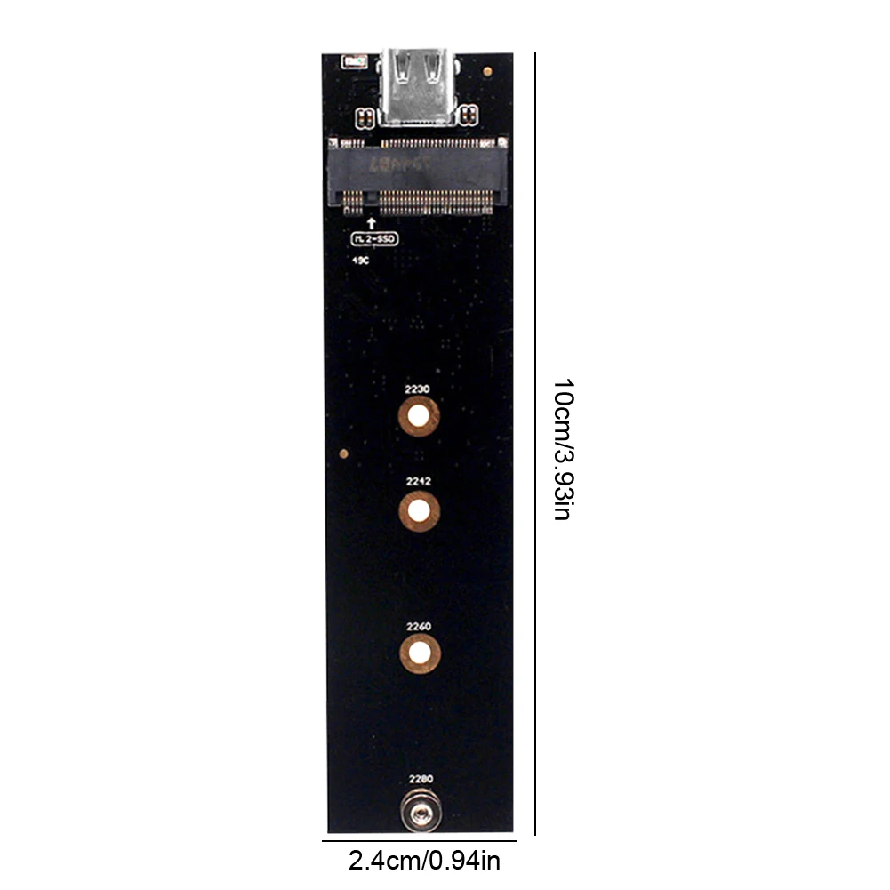 M.2 naar USB 3.1 Type C Riser Board 10Gbps 6Gbps Converter Adapter SATA/NVME SSD naar USB 3.1 Type C voor 2230 2240 2260 2280 M2 SSD