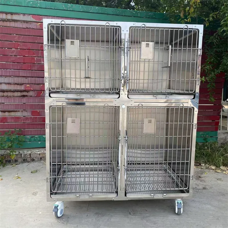 Pet Dog Inpatient Cage 304 Stainless Steel Pet Foster Cage Multi-layer Cage Constant Temperature Oxygen Cabin Breeding ICU