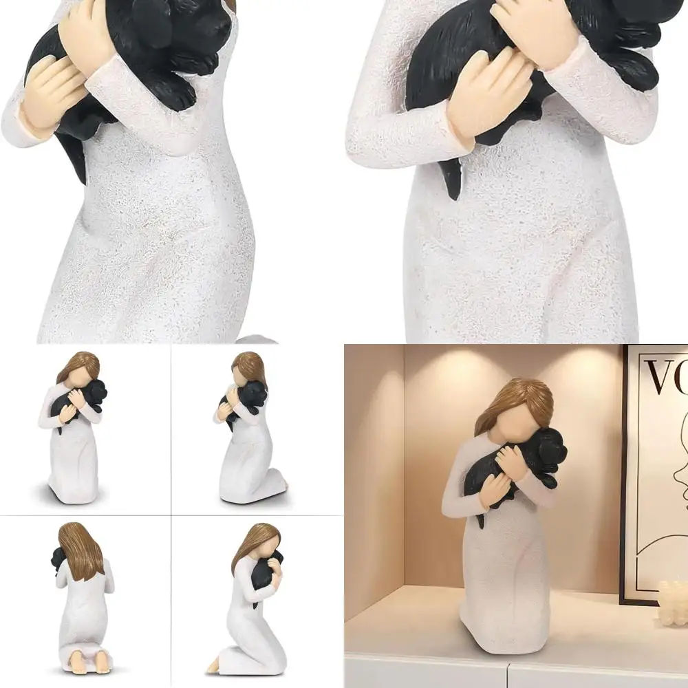 

Мемориальные подарки собаки от потери черной собаки, памятная статуя собачьего ангела, подарок сочувствия собаки, фигурки сочувствия смерти собаки,