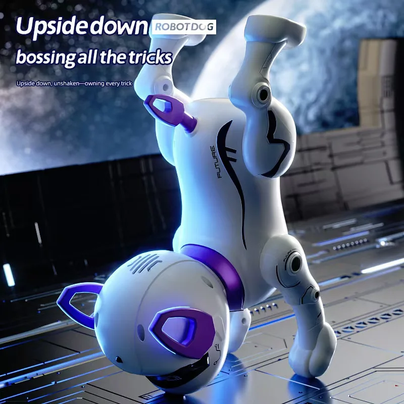 لعبة روبوت ذكية متعددة الوظائف للأطفال قابلة للبرمجة وجهاز تحكم عن بعد تعمل باللمس لعبة الحيوانات الأليفة الكهربائية التفاعلية. #4