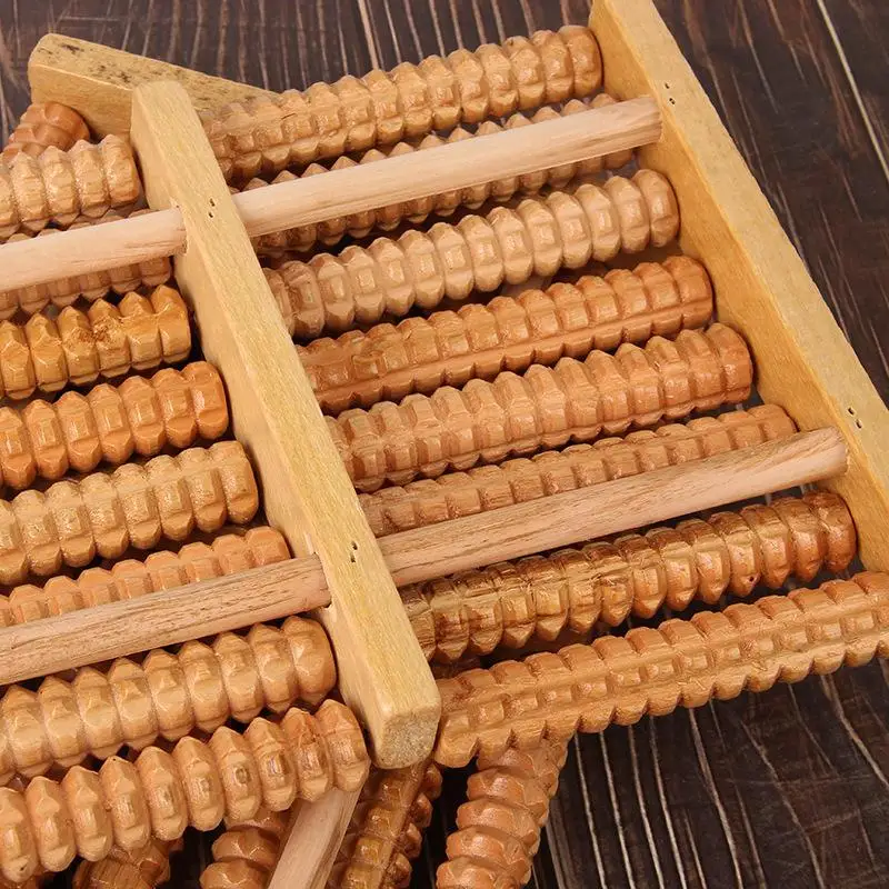 1PC Wooden Foot Massager Roller Reflexology For Stress Fitness Health Care Feet Massager Colorful Massage Roller Pain Relief