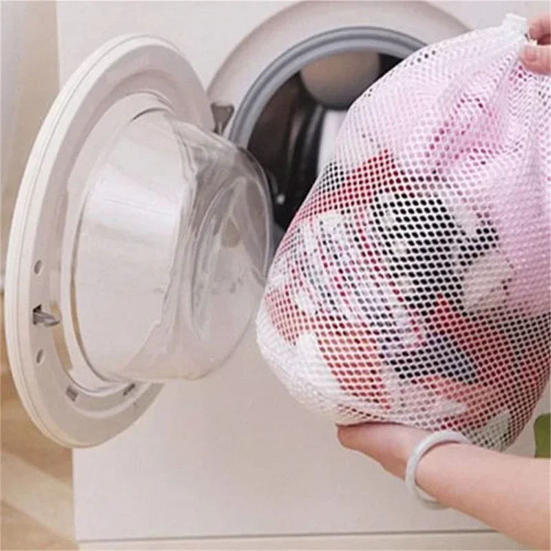 Mesh Bags Nylon Net with Drawstrings Travel Stuff Storage Pouch String for Mini Stuff MP3 Charger Earphone Key, Travel Organizer