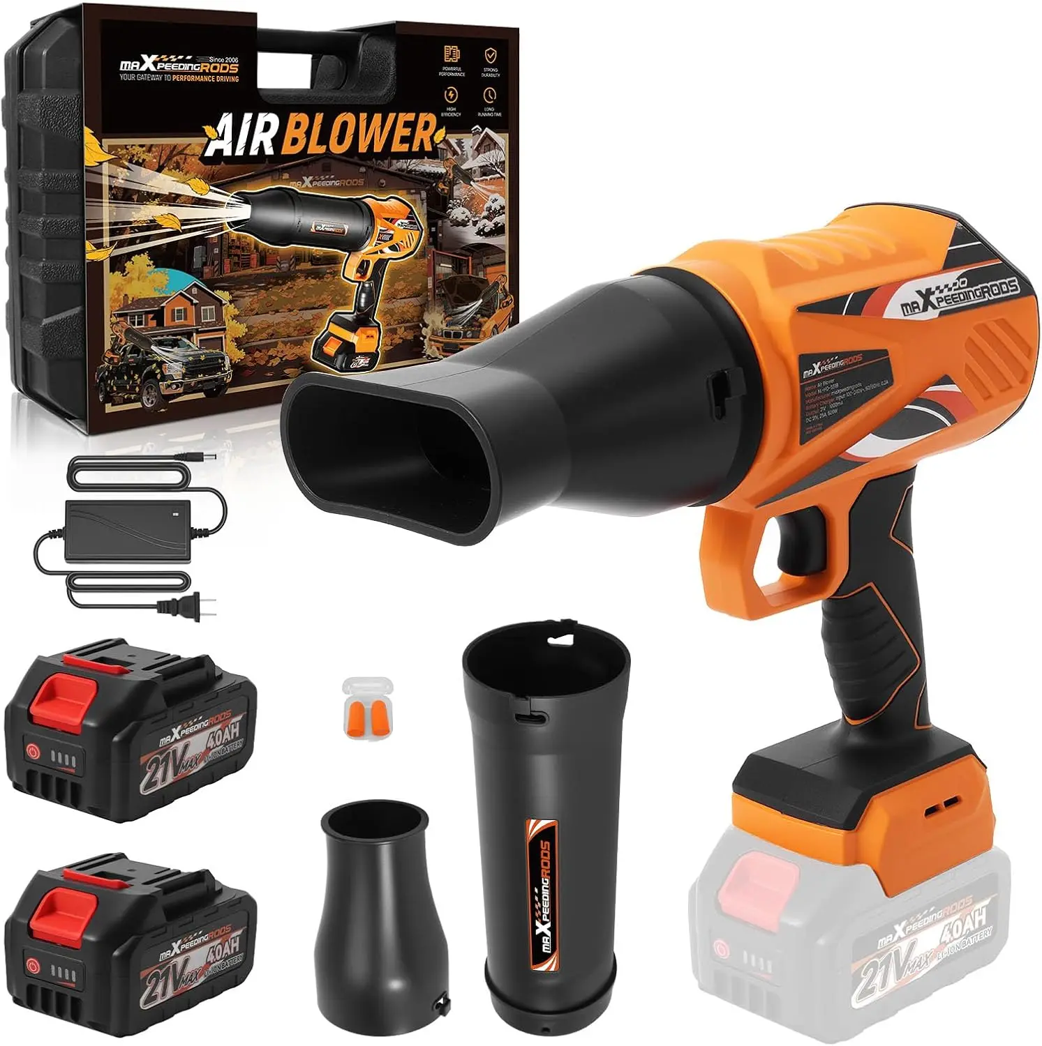 

Беспроводная воздуходувка для листьев с производительностью 550 CFM, регулируемой скоростью, легким дизайном для уборки патио и автомобилей