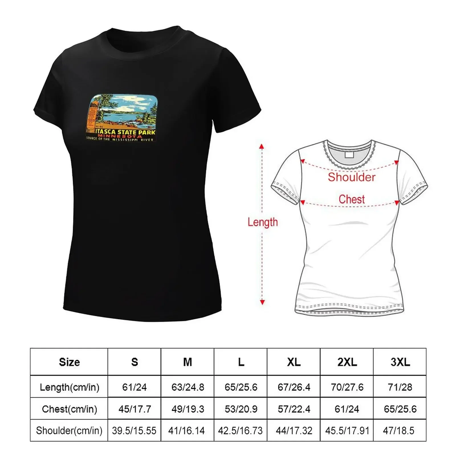 Itasca state park T-shirt aesthetic clothes graphics anime clothes new edition t shirts for Women