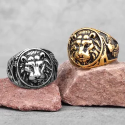 Animal Tiger Domineering Men Rings Punk Hip Hop Personality for Boyfriend Male Stainless Steel Jewelry Creativity Gift Wholesale