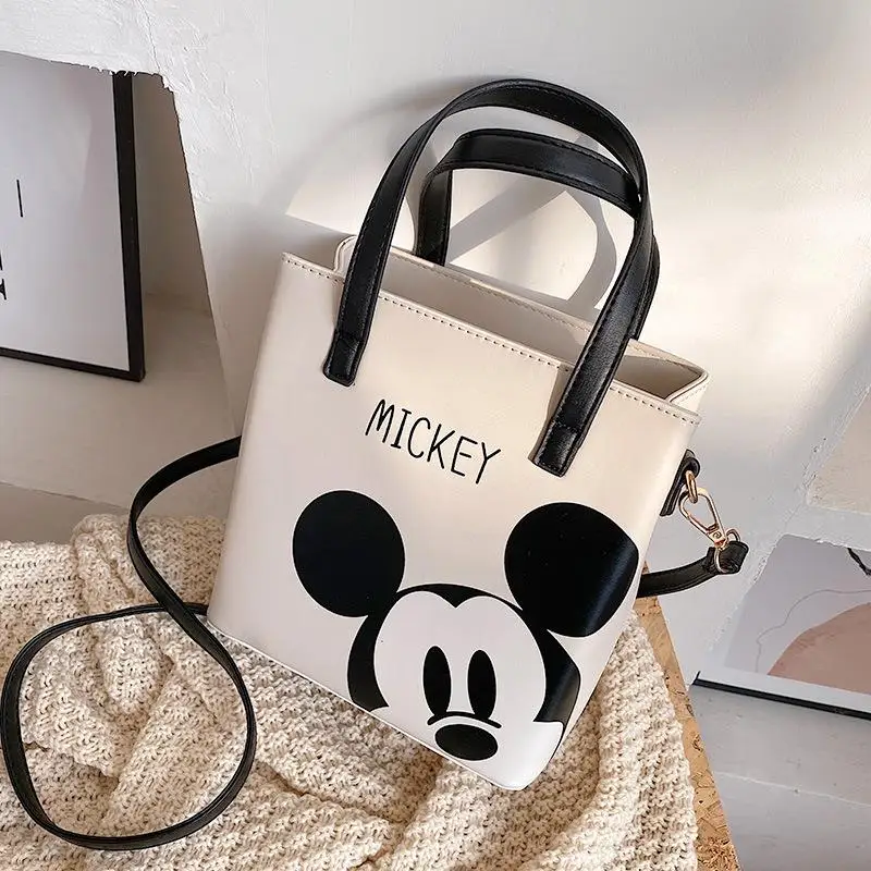 Anime Disney Mickey Mouse Crossbody Bags Handbag Figures Pu borsa a tracolla Storage zaino Tote Bag regalo di compleanno per ragazze