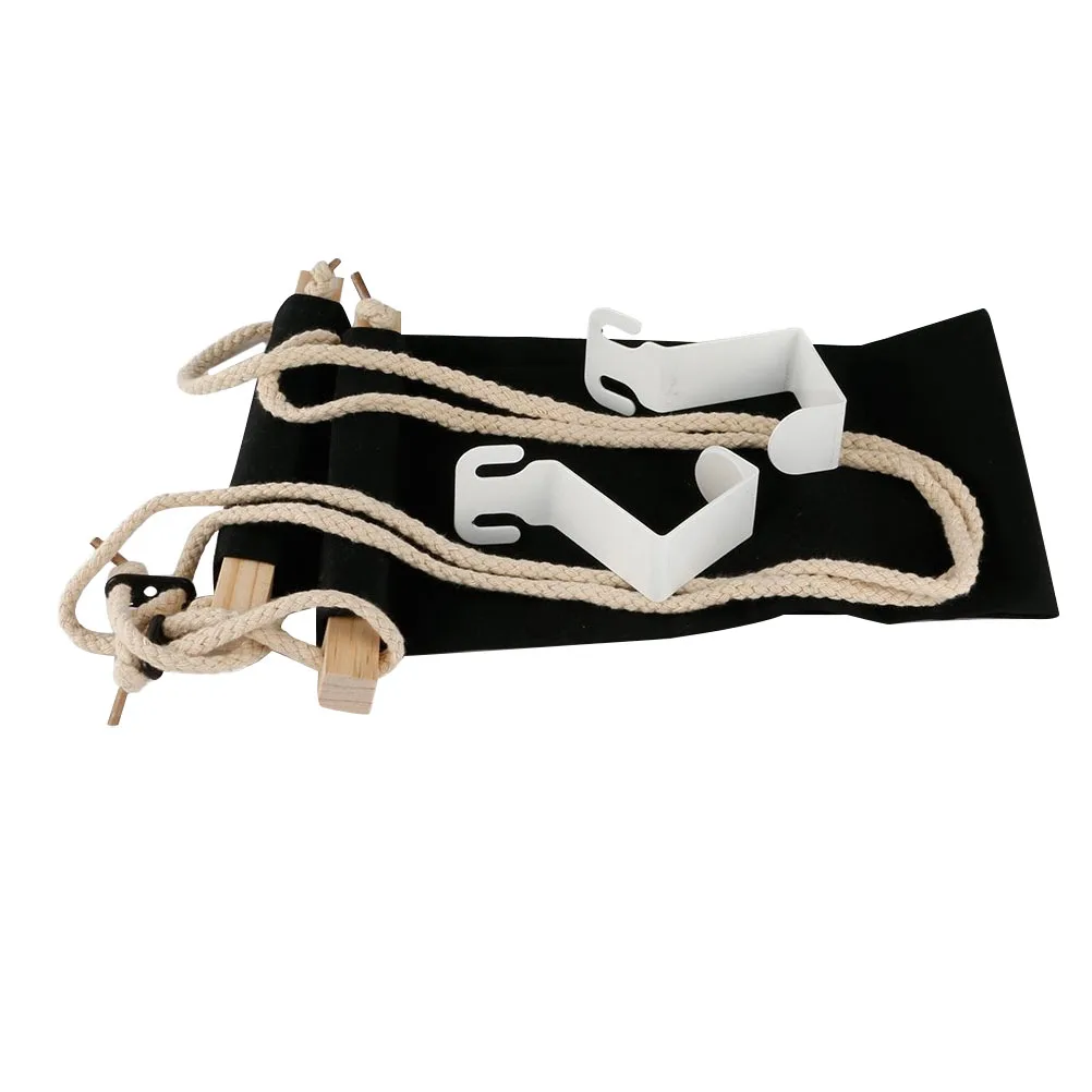 

Foldable Desk Hanging Foot Hammock Sturdy Wood Iron Polyester Adjustable Office Home Under Desk Footrest Portable Feet Hanger