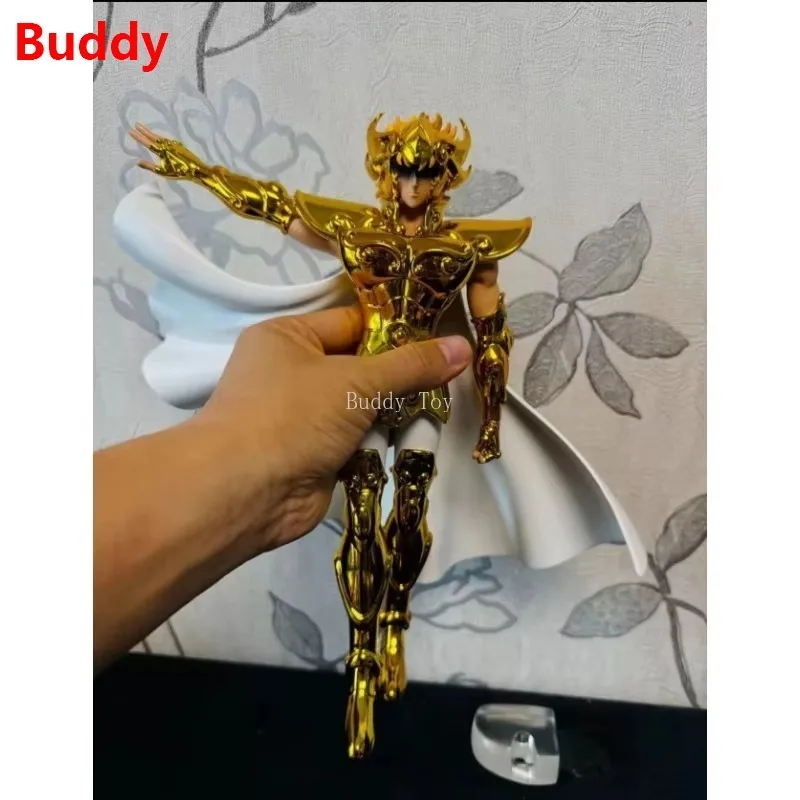 Figuras de acción de Saint Seiya Myth Cloth, estatua de colección de resina de Color dorado galvanizado, Leo, piscis, OCE, 1/6