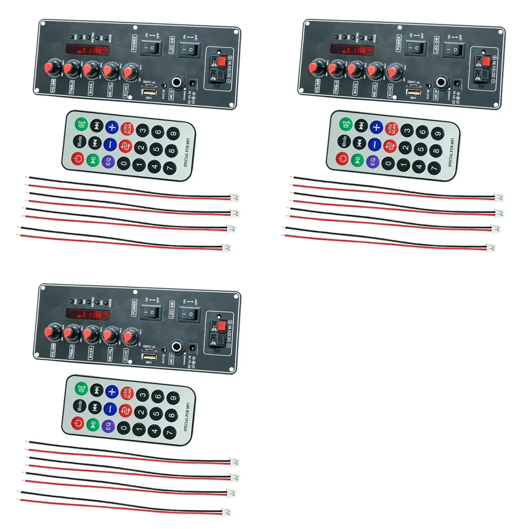 

АКЦИЯ: 3-канальная аудиоплата-усилитель 7.4В для сабвуфера и микрофона, модуль усилителя для домашних DIY-проектов