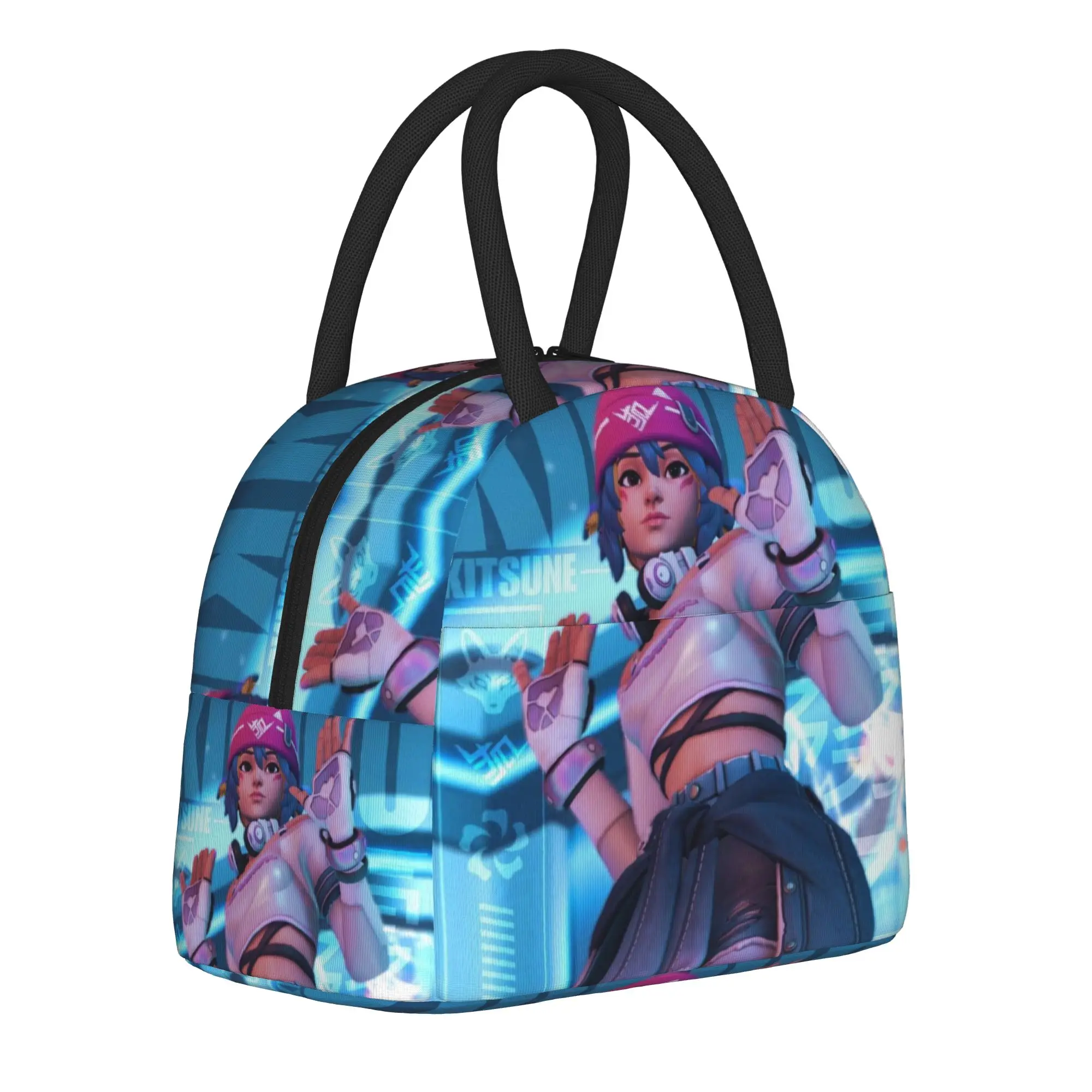 Kiriko Overwatch Video Game Merch Insulated Lunch Bag For Outdoor  Food Box Portable Thermal Cooler Bento Box