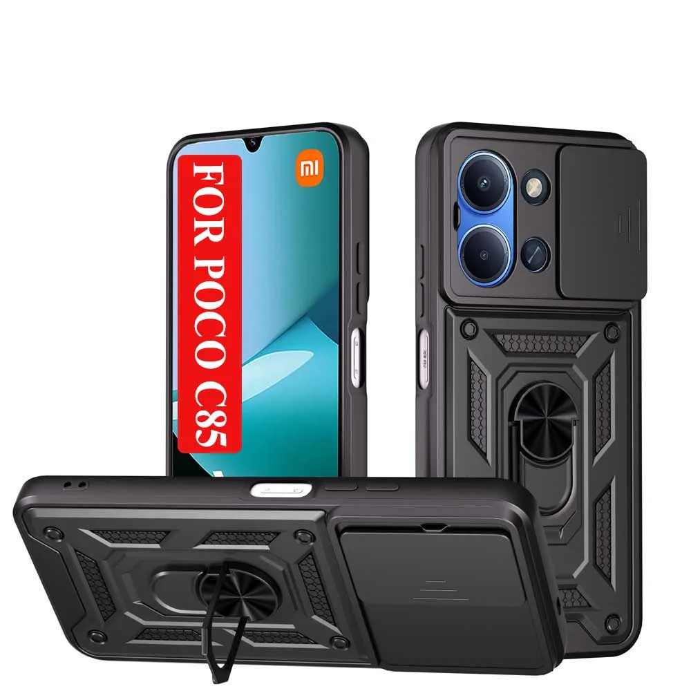 Stoßfest Rüstung Fall Für Xiaomi Mi POCO C85 171MM Auto Halter Telefon Abdeckung Kamera Objektiv Schutz Fundas