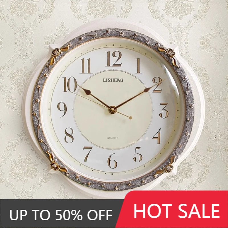 European Style Living Room Wall Clock Restaurant Clock Mural Watch Room Decorations Corridor Mute Quartz Clock Home Decor Items