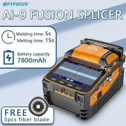 Signal Fire AI-9 Optical Fiber Fusion Splicer 10 Languages Fiber Welding High Precision Fusion Splicing Fiber