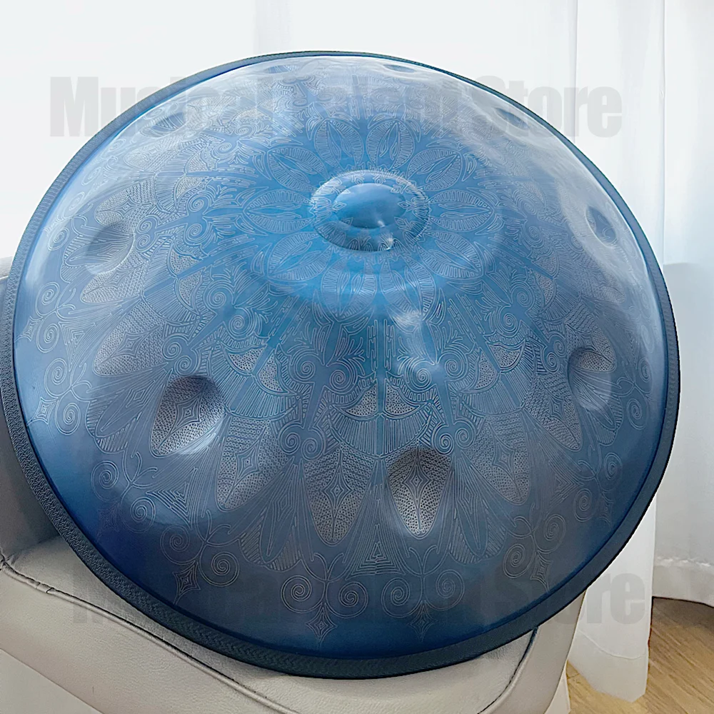 

New Handpan Drum in D Minor Kurd, Steel Tongue Drum, Professional Performance,Gift, 9, 10, 12 Notes,22 Inches, 2024High-Quality
