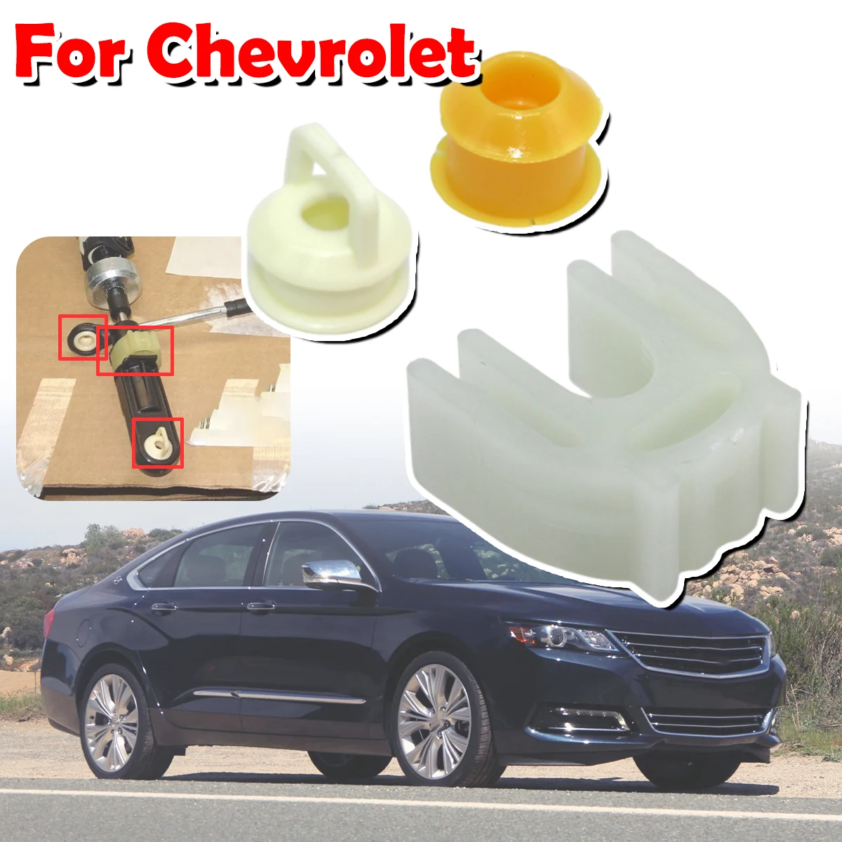 

3Pcs For Chevrolet Cruze Impala Traverse Shift Cable Bushing Lock Clip AT Range Selector Shft Lever Adjuster Gearbox Repair Kit