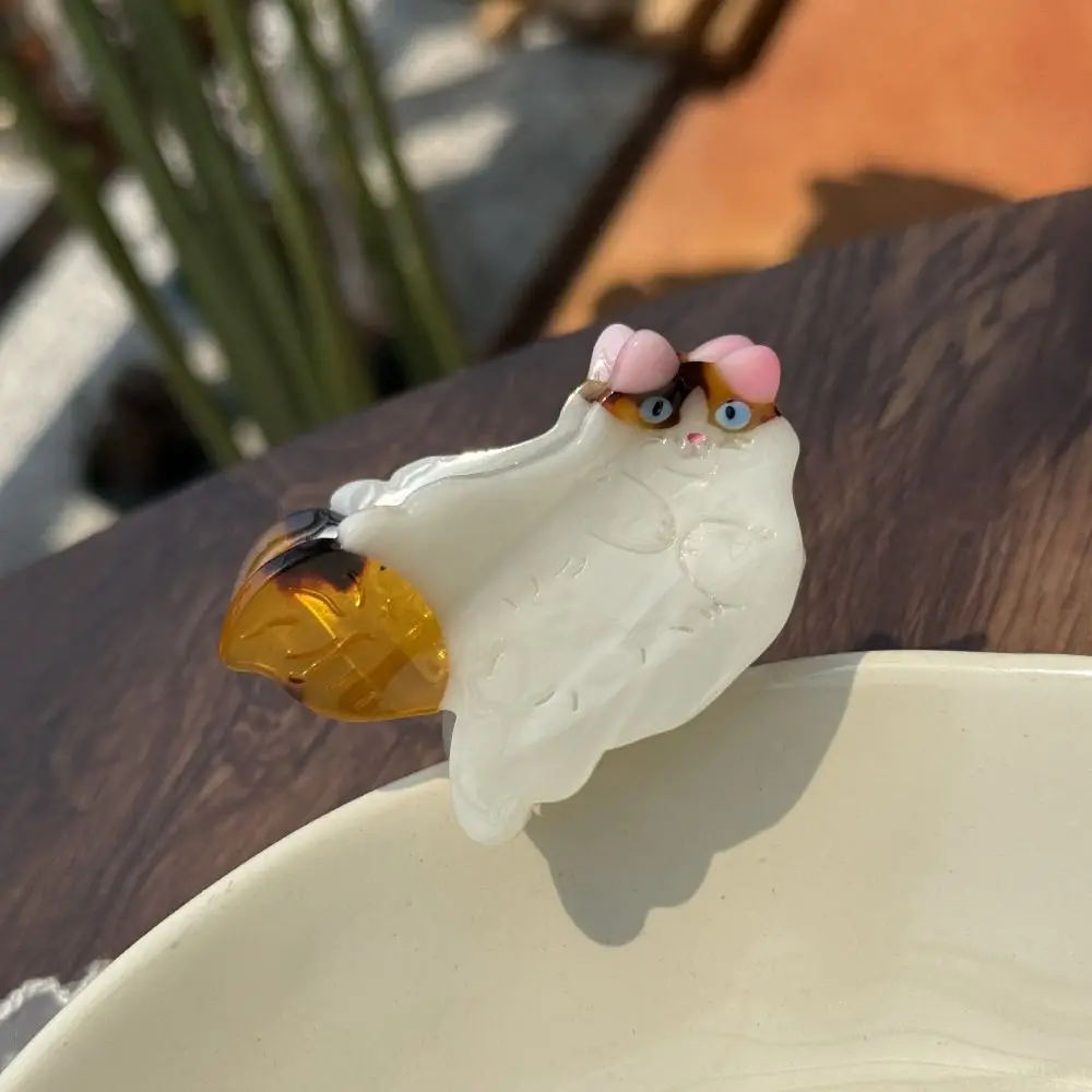 Cute Acetic Acid Acetate Cat Hair Claw Cartoon Pet Animal Hair Clip Korean Style Headdress Shark Clip Daily