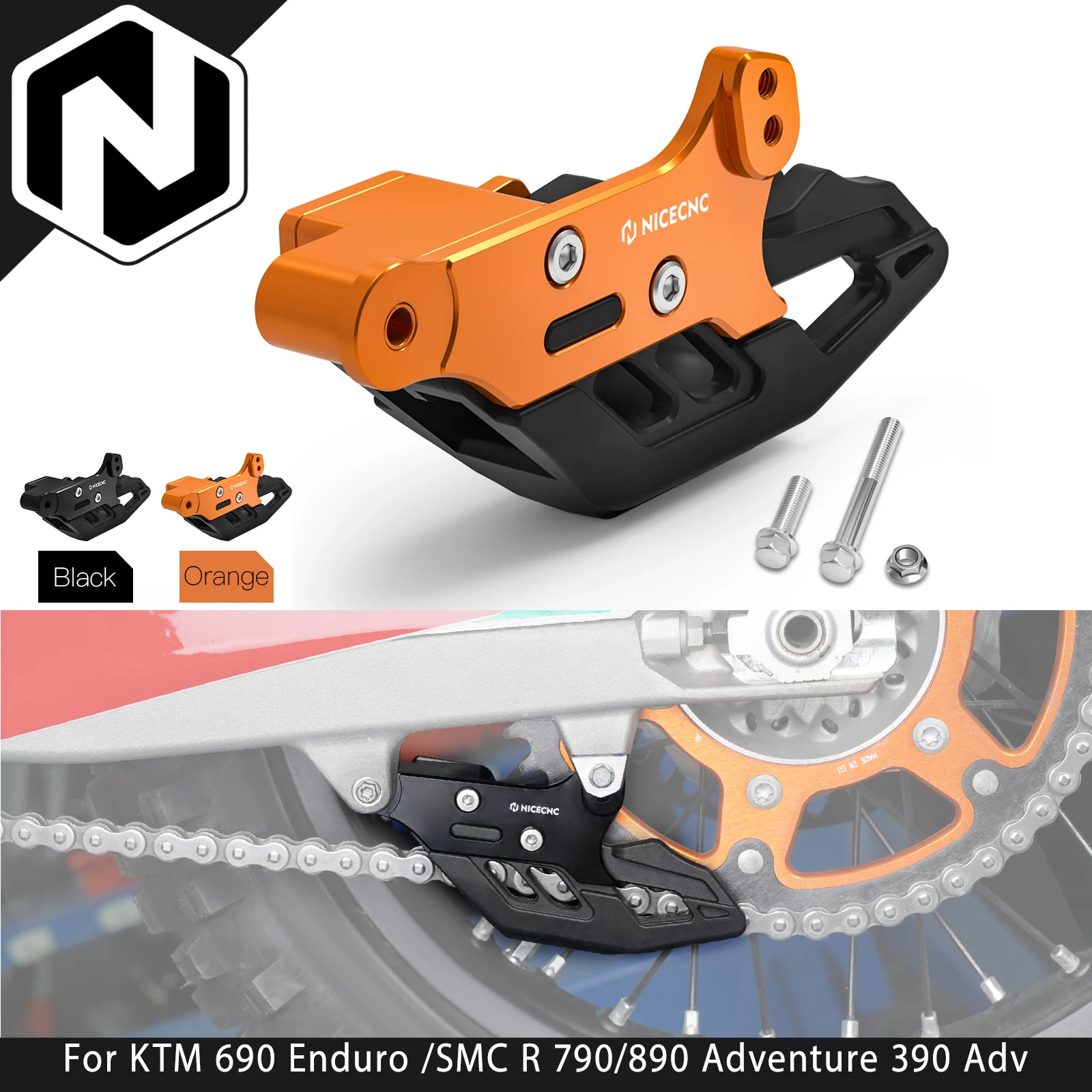 

Motorcycle Chain Guide Block For KTM 690 Enduro/SMC R 2008-2024 790 890 Adventure 19-2023 250 390 Adventure Husqvarna Enduro 701