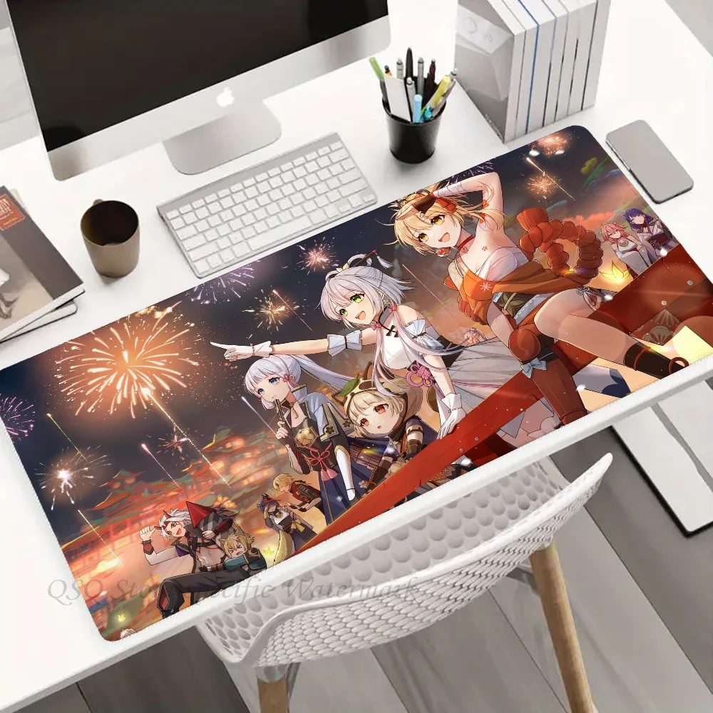 G-Genshin I-Impact Mousepad, Mouse Mat, Desk Pad com Pad, Acessórios para Jogos, Prime Gaming, XXL, Teclado Pad, Padding Mat