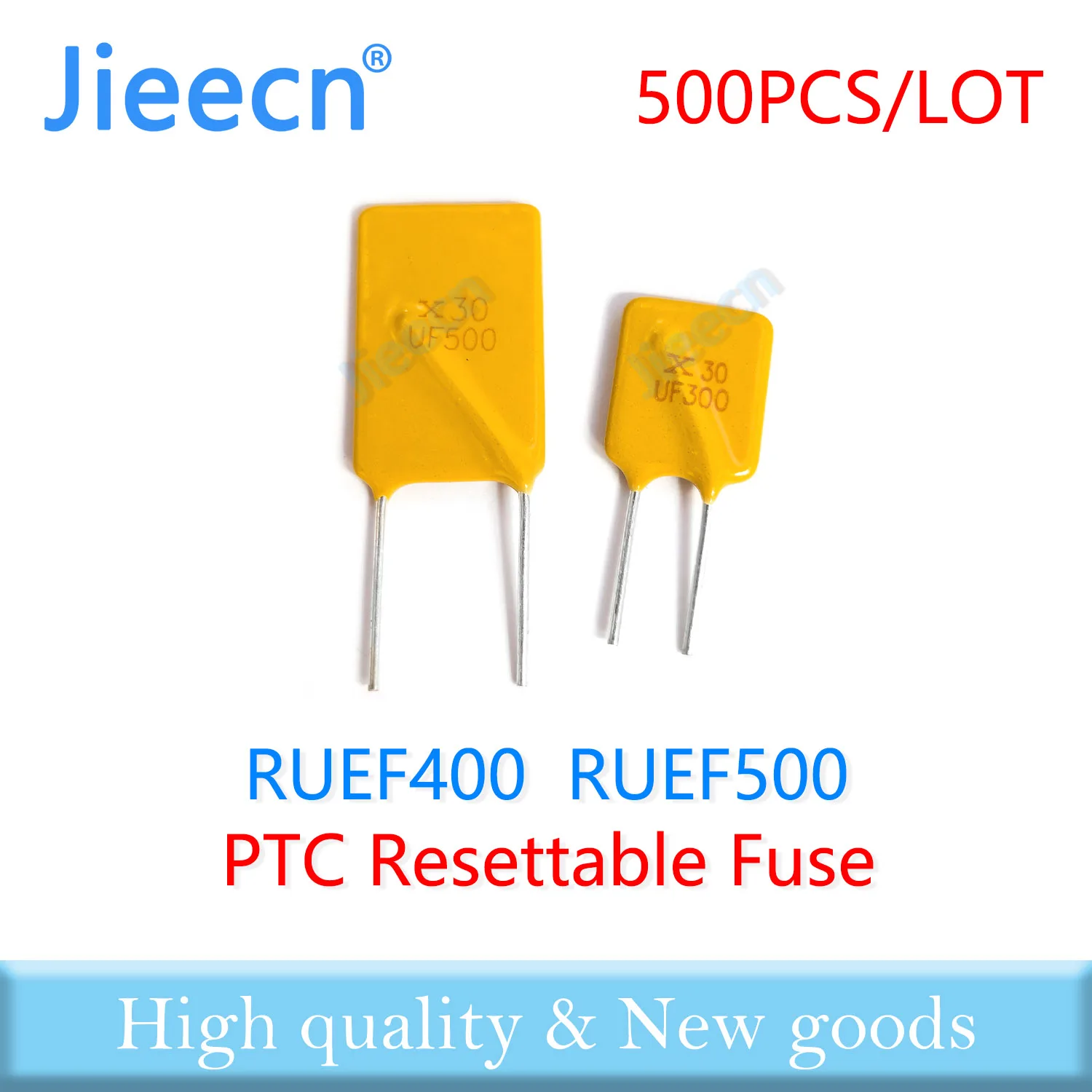 

Jieecn 500PCS RUEF400 RUEF500 30V 4A 5A UF400 UF500 Resettable Fuse PTC DIP Chinese High Quality