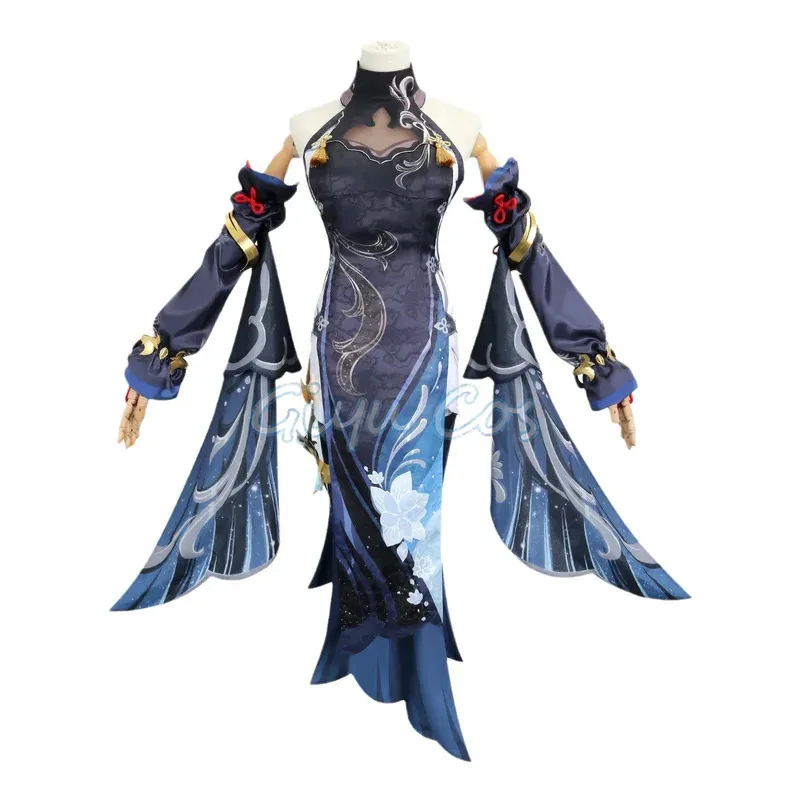 Frostflower Dew Shenhe Cosplay Costume Genshin Impact Adult Uniform Wig Anime Halloween Costumes Women Game Character Outfit