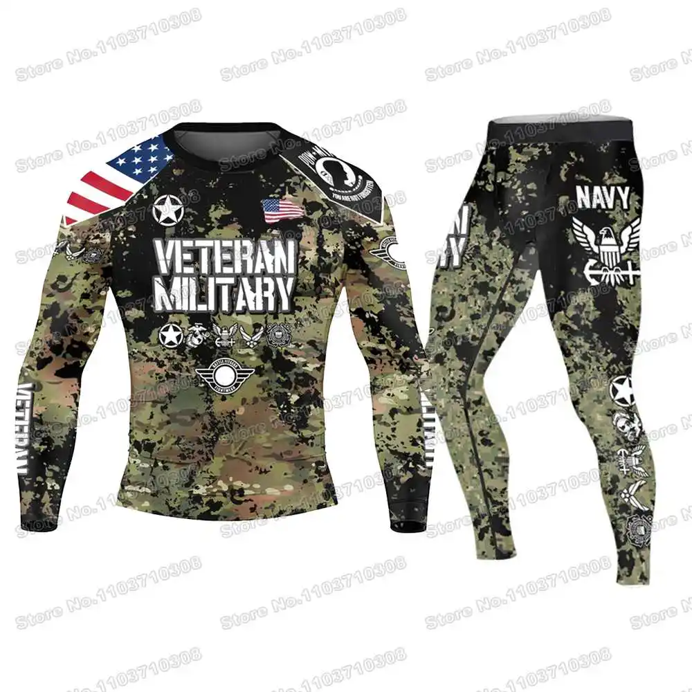 9th Army New Special Print Surfing Jersey Beach Swimwear Diving Gym Long Sleeves Trousers MMA BJJ Men Jiu Jitsu Fitness Sets