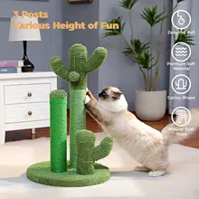 Cute Cactus Cat Tree Toy with Ball and Scratching Post #4