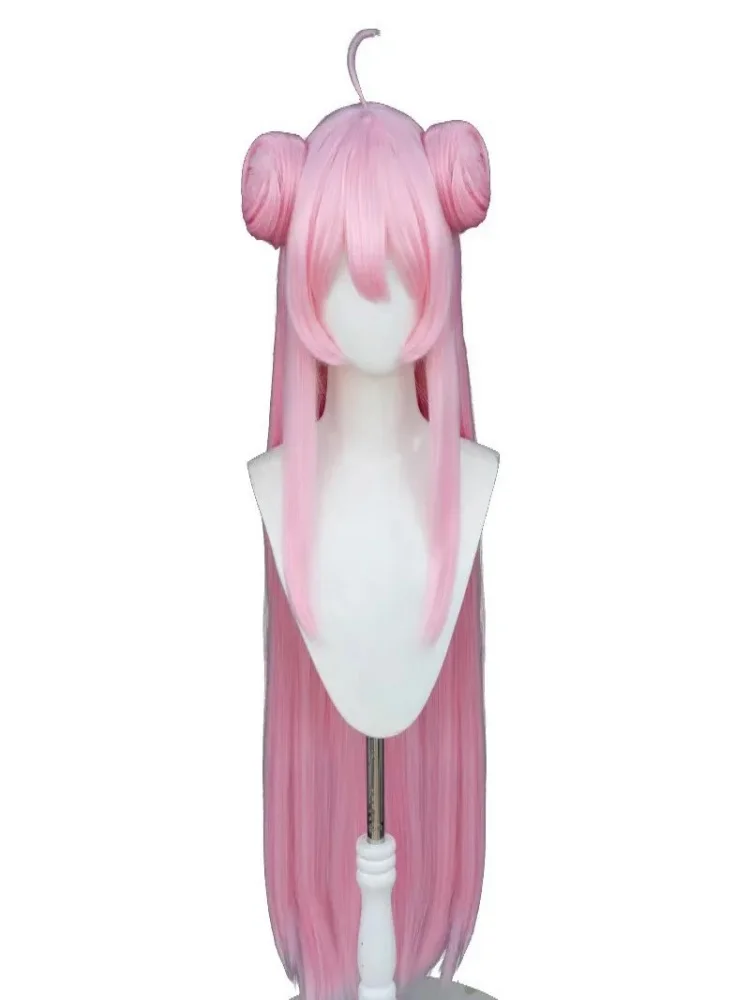 قطعة واحدة من شعر مستعار تنكري طويل مفرود وردي اللون للفتيات مع كعكة منفصلة وشعر طويل فضفاض #5