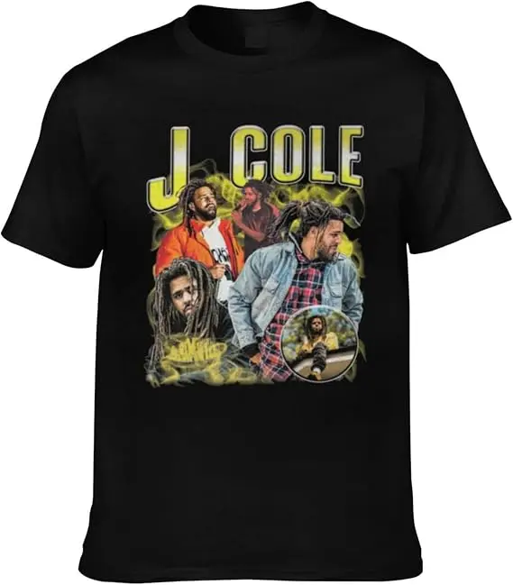 Herren & Damen J-Cole 2026 Musik-Tour Mode Kurzarm-T-Shirt Y2k Streetwear Hip-Hop Grafik-Kleidung Baumwolle Rap Rock Tee – Detail 10