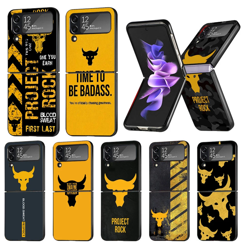 The Rock Dwayne Johnson ua Phone Case For Samsung Galaxy Z Flip6 5G Flip5 Flip4 Flip3 ZFlip 6 3 4 5 Hard PC shockproof Back Cove