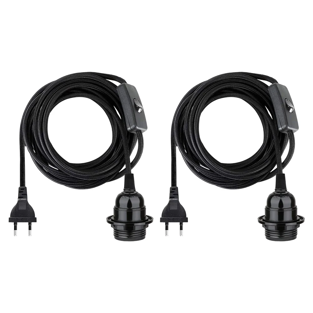 Double Set of E27 Lamp Holders with Switch and 3 5M Cord for Custom Bottle Lamp Lighting and Home Decoration Projects