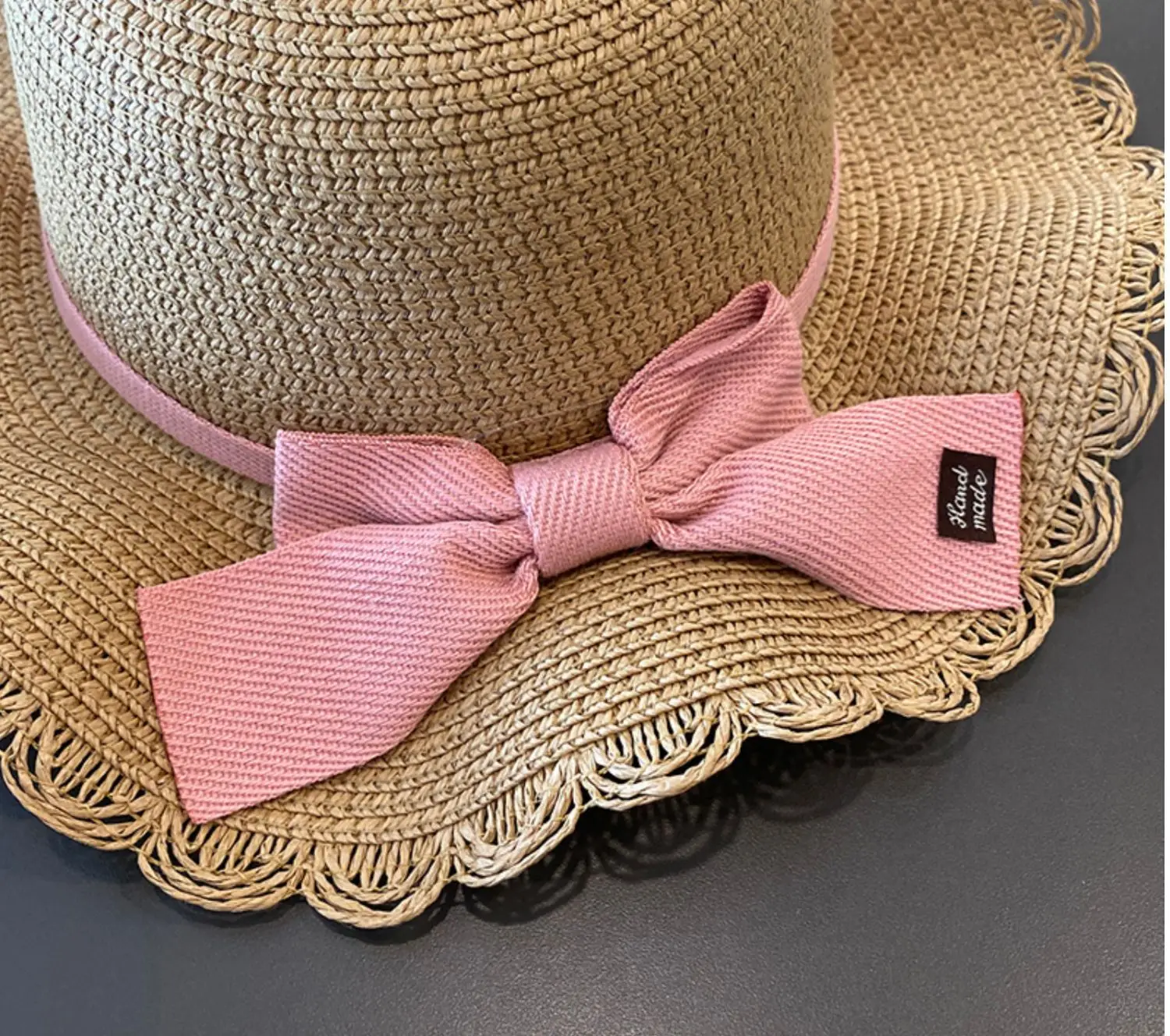 2-8 Years Kids Baby Straw Hat and Bag Girls Summer Sun Hat Travel Sun Protection Beach Hats Sun Fisherman Hat for Child 2pcs/set