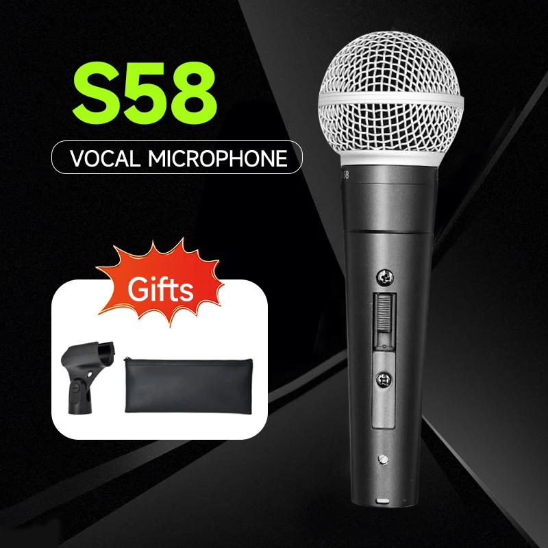 Top Quality Professional Live Vocals S58LC S 58 Dynamic Wired Microphone Legendary 58LC Handheld Mic For Studio Stage Karaoke