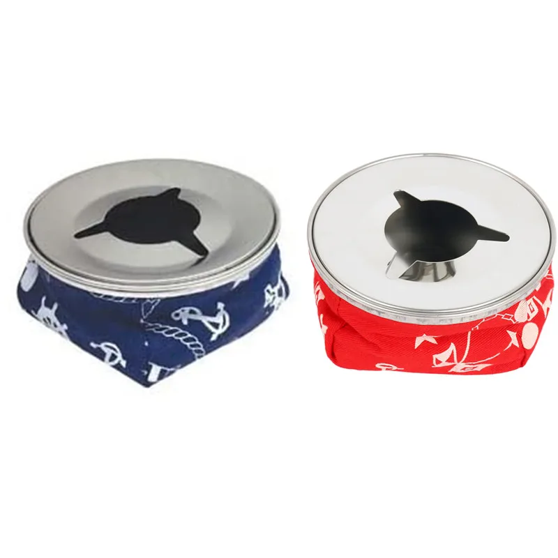 ISURE MARINE Made Stainless Windproof Bean Bag Ashtray, Blue or Red
