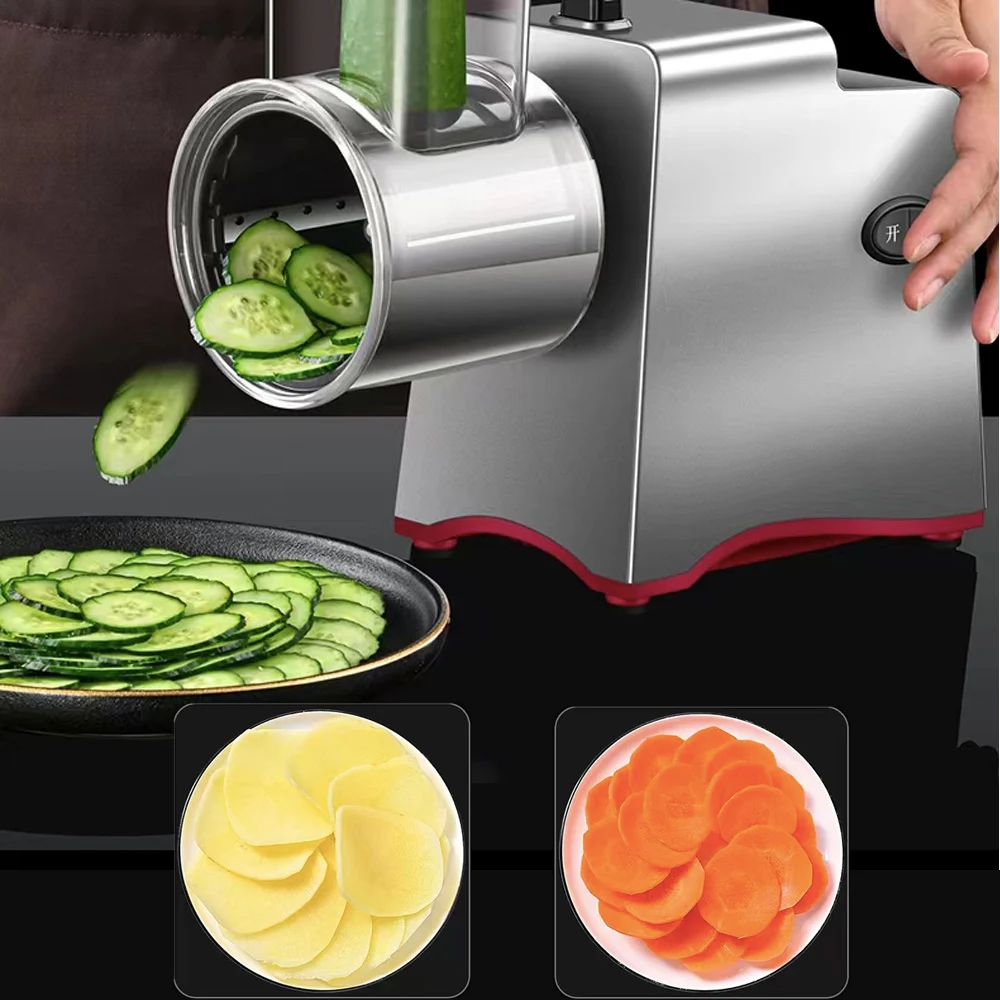 

Grattugia Per Formaggio Electrico Large-caliber Cheese Shredder Machine 250W Electric Vegetable Grater