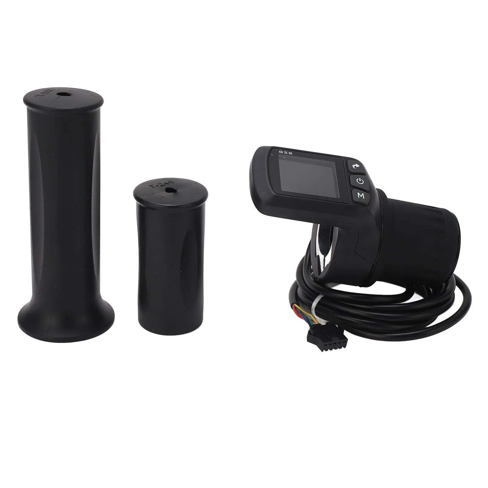 Elektrische fietsmeterkit met ABS LCD-displaypaneel, halve handgreep en 5P-gemeenschappelijke kabel, 24V 36V 48V 60V LCD-displaypaneel voor fiets