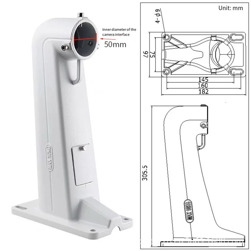ABSQ-Camera Bracket Outdoor Universal High-Speed Ball Camera Wall Mount Bracket For Hikvision Dahua Ptz Dome Camera