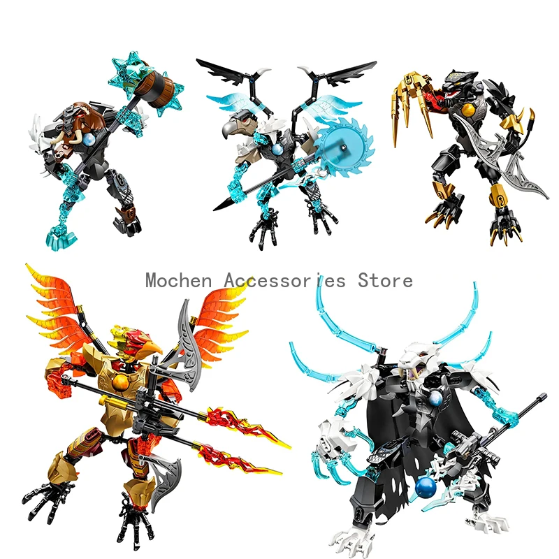 Nuevos bloques de construcción de Legends of Chima CHI Sir Fangar, figuras de robot Mech CHI Fluminox, juguetes de ladrillos para niños, regalos de Navidad