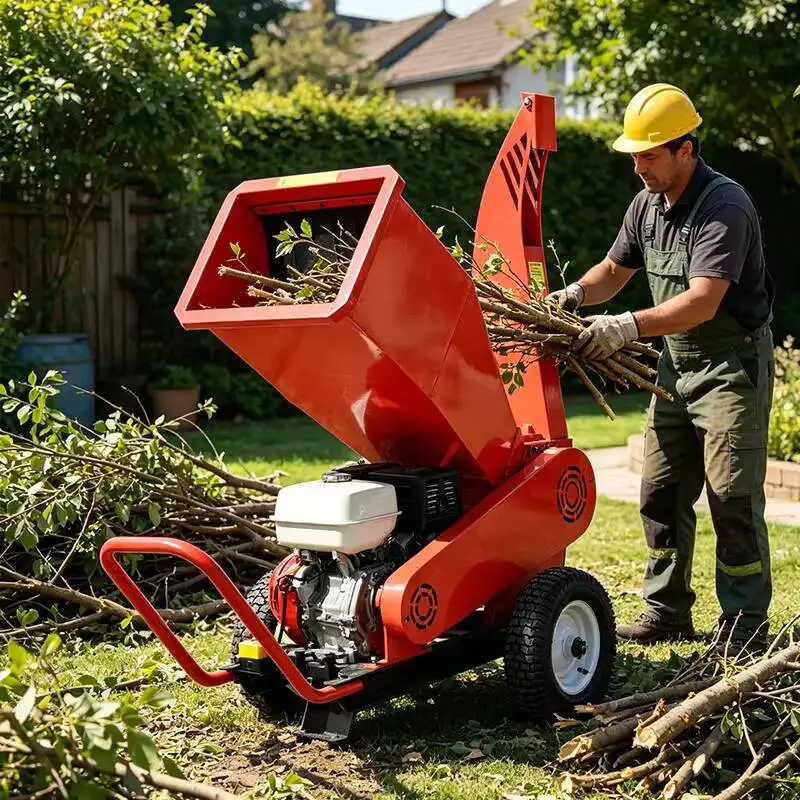 Wood Crusher, Wood Shredder, Multifunctional High-speed Garden Tree Waste Processor Wood Crusher, Branch Sawdust Crusher