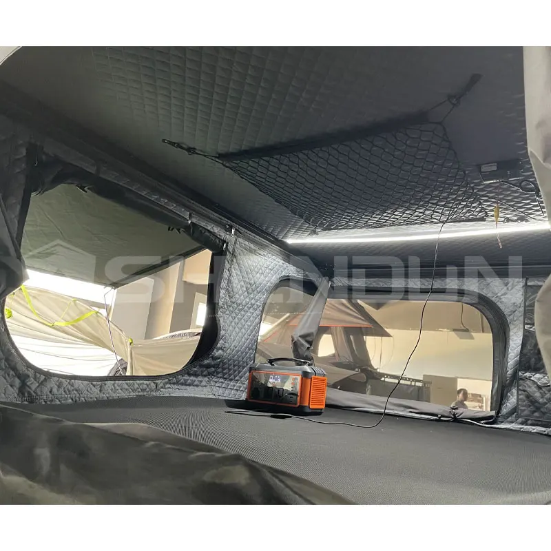 Tienda de campaña automática para Suv, carpa de techo de aluminio, carcasa dura ligera, para 2 personas