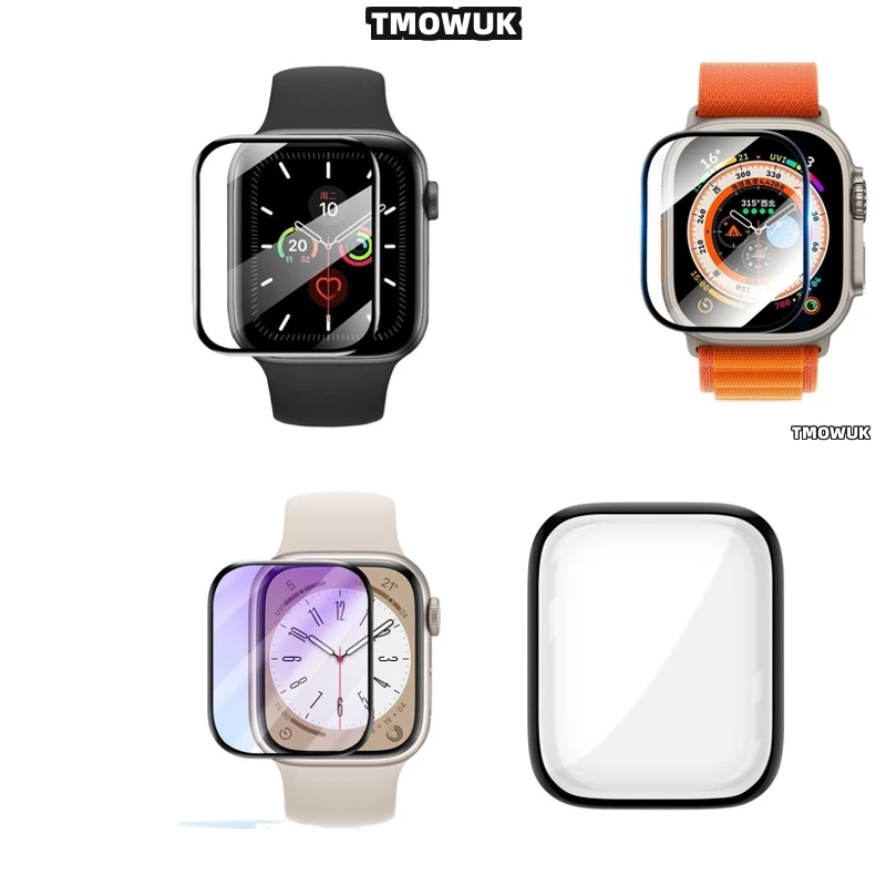 

For Apple Watch 1 2 3 4 5 6 7 8 9 10 SE 38 41 45 44 42 49 MM Anti-Fingerprint Film Guard Cover Seamless Edge Shield