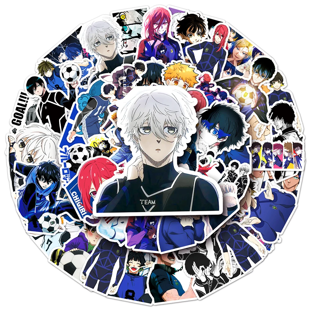 10/30/50pcs Anime BLUE LOCK Sticker Isagi Yoichi Bachira Meguru Cool Cartoon Sticker for Laptop Diary Phone Manga Decal Kids Toy