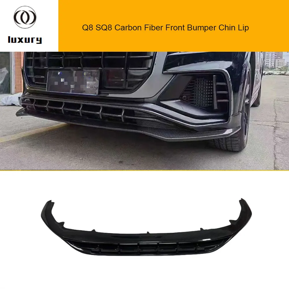 

ABT Style Carbon Fiber Front Bumper Chin Lip Splitter Spoiler for Audi Q8 Sline SQ8 2019-up