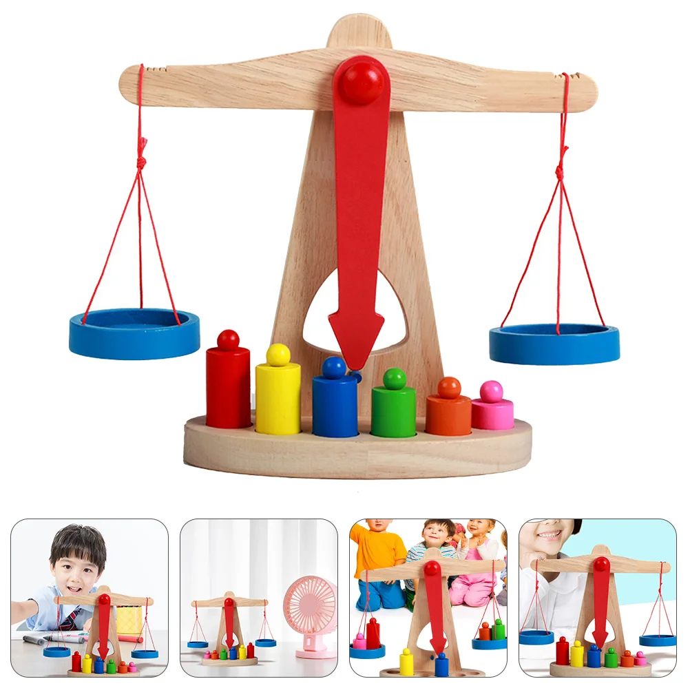 

Balance Scales Wooden Tools Playthings Early Educational Toys Children Children's Kids