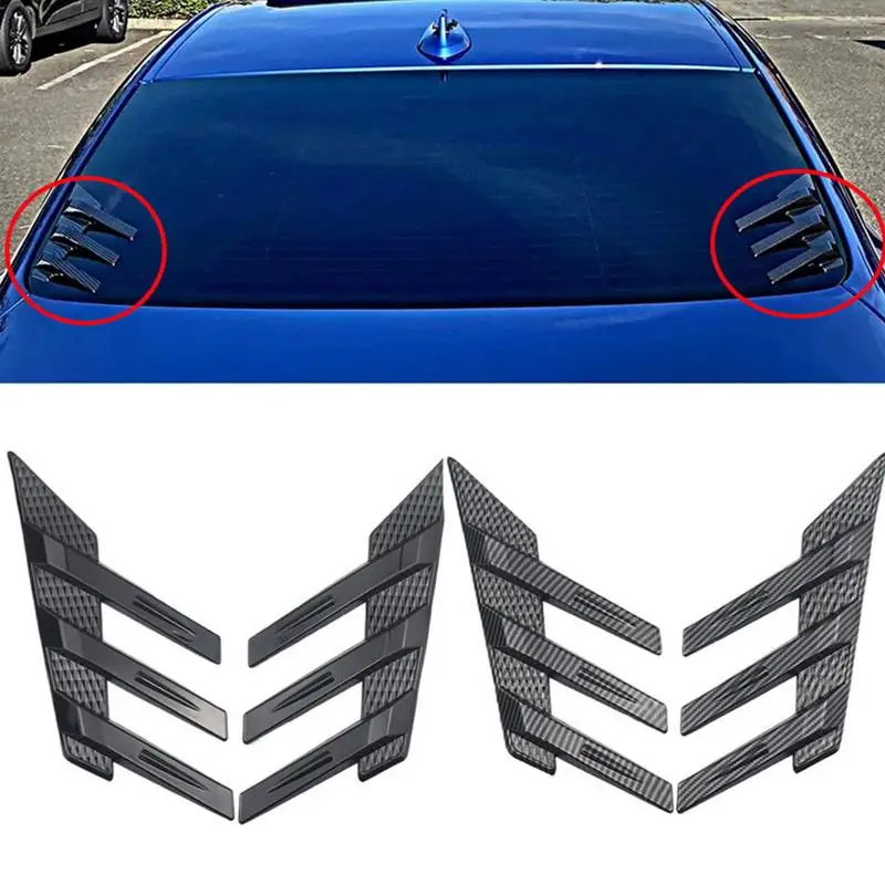 Rear Window Spoiler Automotive Exterior Accessories Automotive Air Dams Left Right Side Beveled Window Spoiler Cover Trim