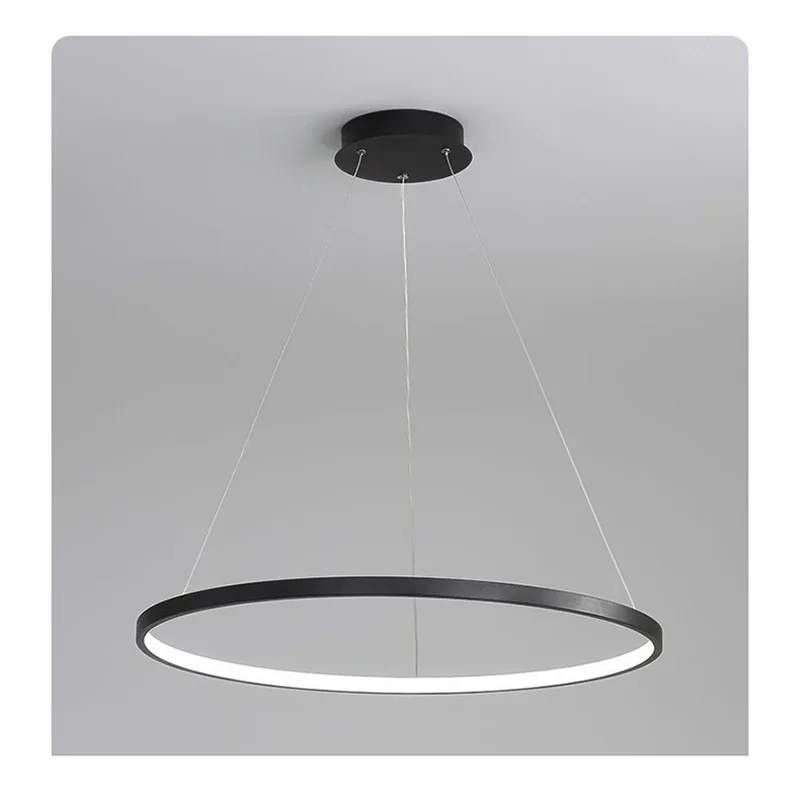 

Restaurant chandelier, creative and unique, grand and luxurious round ring chandelier, creative chandelier