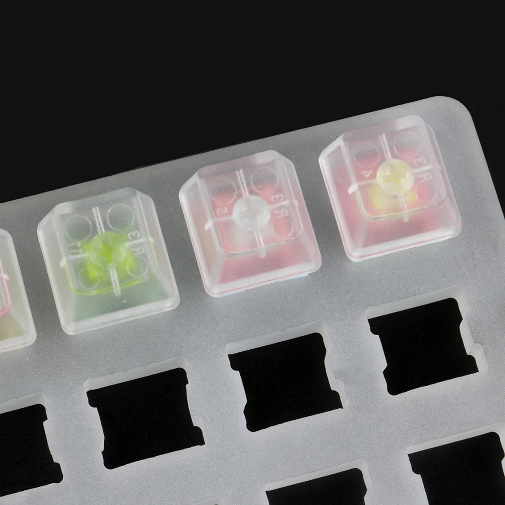 

10 Pcs Transparent Keycap Blank Clear Keycaps Caops Crystal No Print Abs Tester