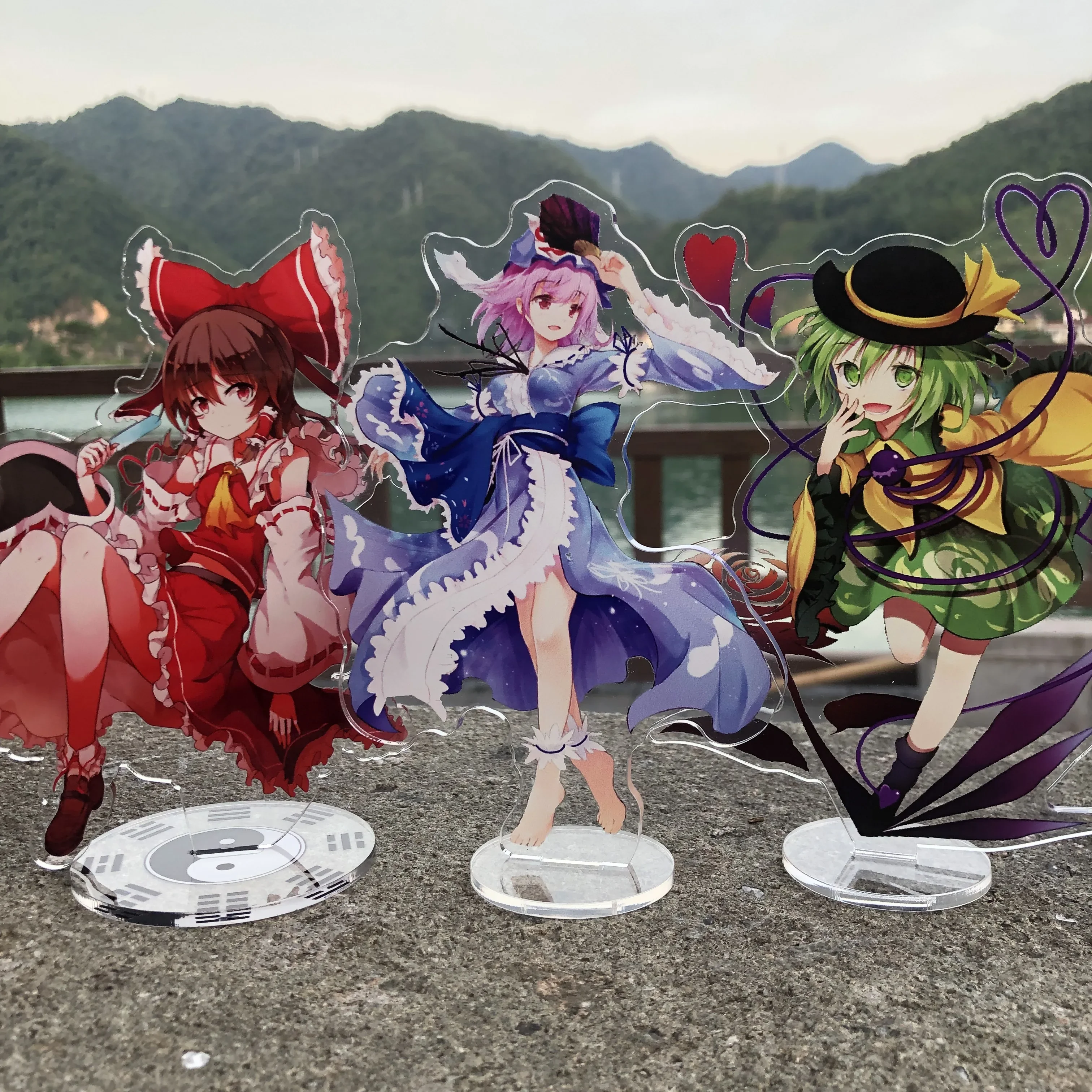 Anime Touhou Project Hakurei Reimu Kirisame Marisa Saigyouji Yuyuko Cosplay Acrylic Desktop Stand Figure Decor Collection Gift