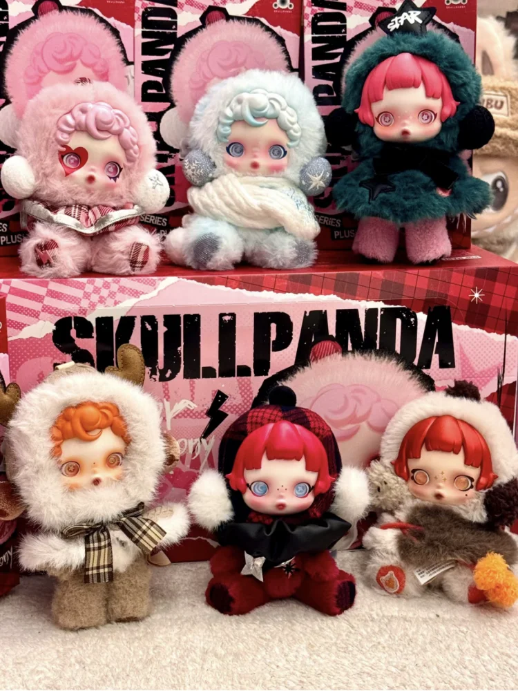 Kawaii Sp Skullpanda Winter Symphony Series Action Figures Vinyl Face Doll Cute Song Of Snow Figures Pendant Toys Christmas Gift