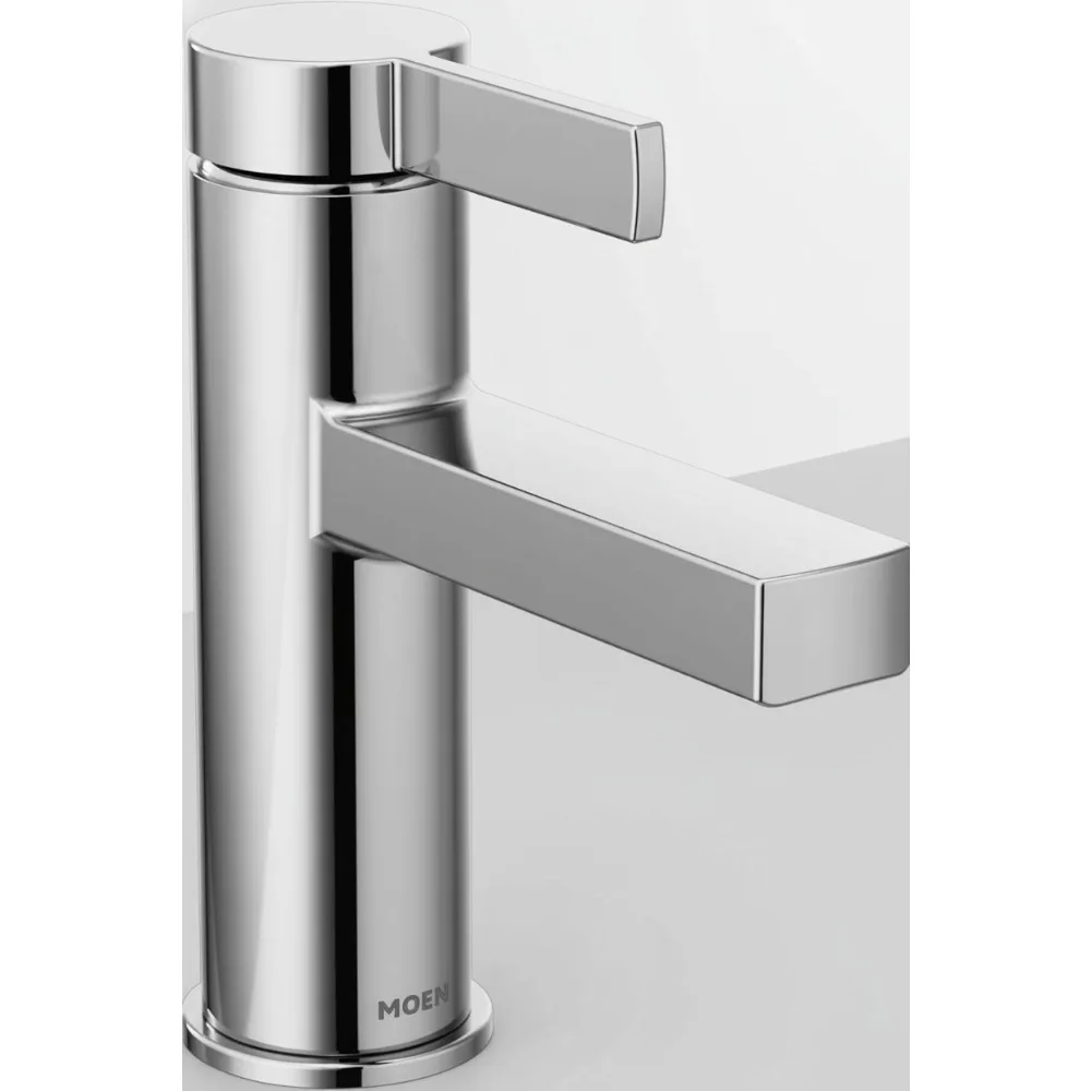 

Modern Chrome Single Hole Bathroom Faucet with Drain Assembly, Easy Installation for Home Bathrooms